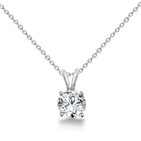 0,55 Karat Krappen-Set runder Echt Diamant-Halsketten-Anhänger