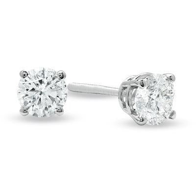 0,70 Karat Rundschliff Echt Diamant Damen Ohrstecker Vierstiftfassung