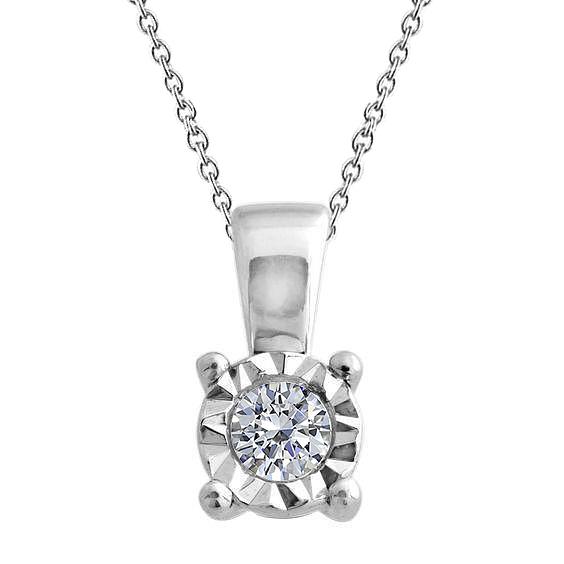 0,75 Karat Natürliche Diamant Halskette Anhänger Lünette Set Weißgold 14K Neu