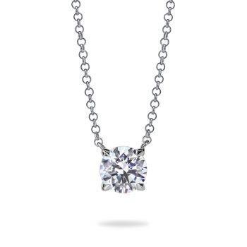 0,75 Karat runder Echt Diamant-Halsketten-Anhänger
