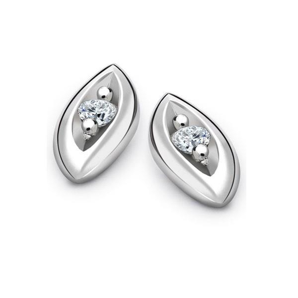 0,80 Karat Brillantschliff Echt Diamant Damen Ohrstecker 14K Weißgold
