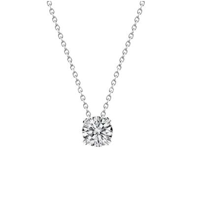 0.50 Ct Natürliche Damen Runder Diamant Halskette Anhänger 14K Weißgold Schmuck