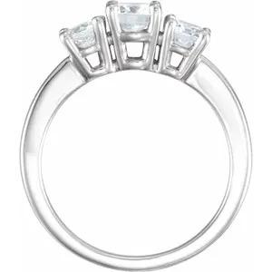 0.50 karat drei-stein-echt-diamant-ring weißgold
