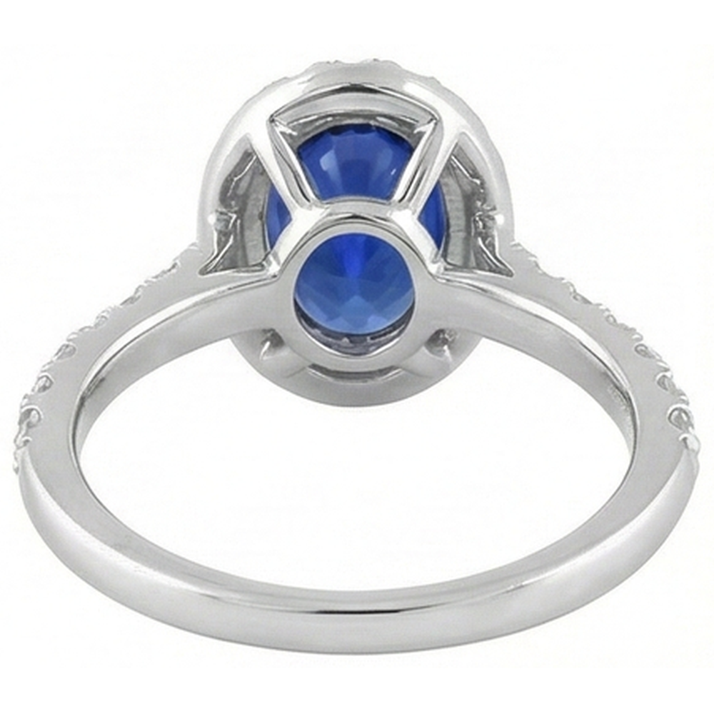 echter oval diamant 1.50Karat ring mit Diamantbesatz
