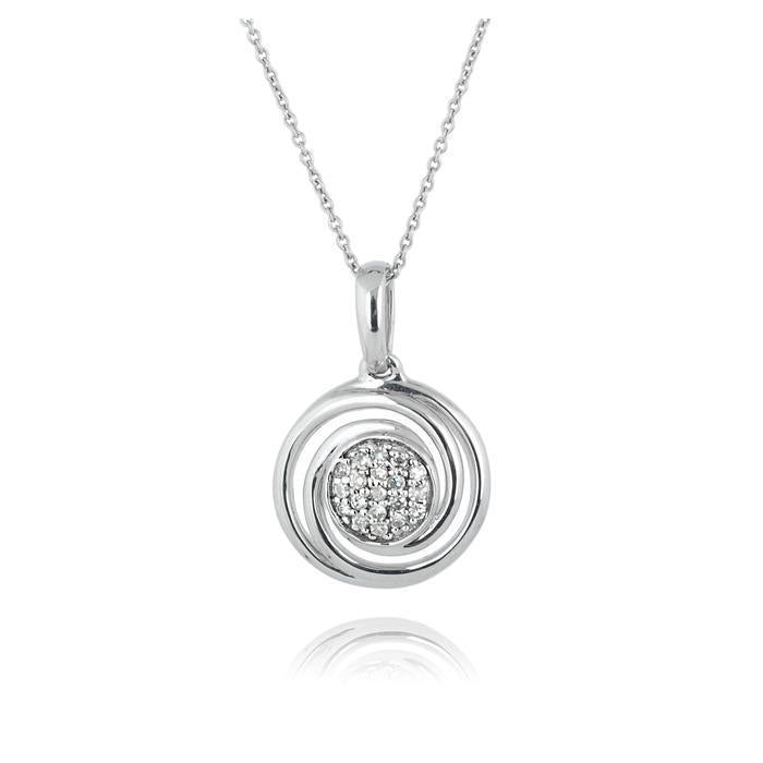 1 Karat Echt Diamant-Halskette mit Rundschliff 14K Weißgold