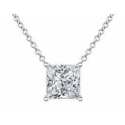 Simulierter Diamant Anhänger 1 Karat Prinzessin Sc Produktbild-Vorschau 2