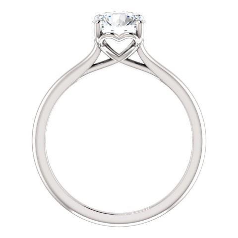 1 karat runder diamant-solitär-verlobungsring 14k weißgold
