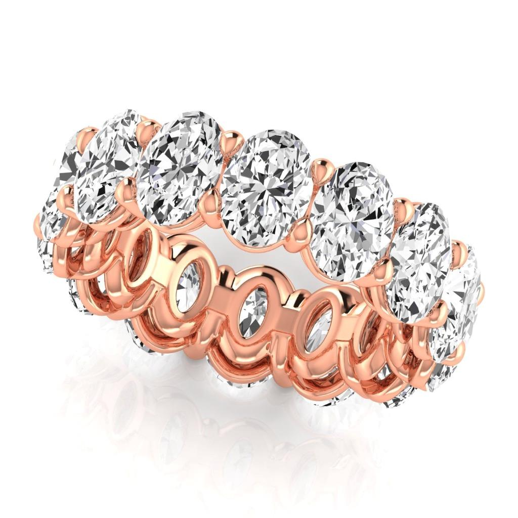 Maßgefertigter Eternity Band 0,75 Karat – Seitenansicht