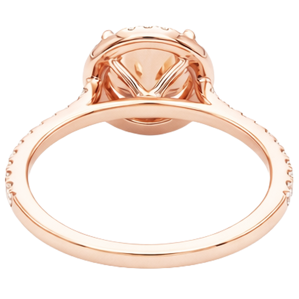 10,75 ct Solitär mit Akzent Morganit und Aus der Erde Abgebauter Natürlicher Diamanten Ring Gold 14K