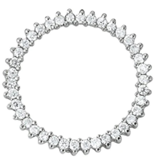 1,25 Karat Runder Echt Diamanten Kreis Anhänger Ohne Kette Weißgold 14K