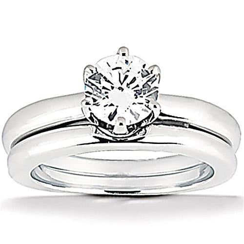 1,25 ct. Echt Aus der Erde Abgebauter Natürlicher Diamanten Solitaire Verlobungsring Set Damen Schmuck Neu