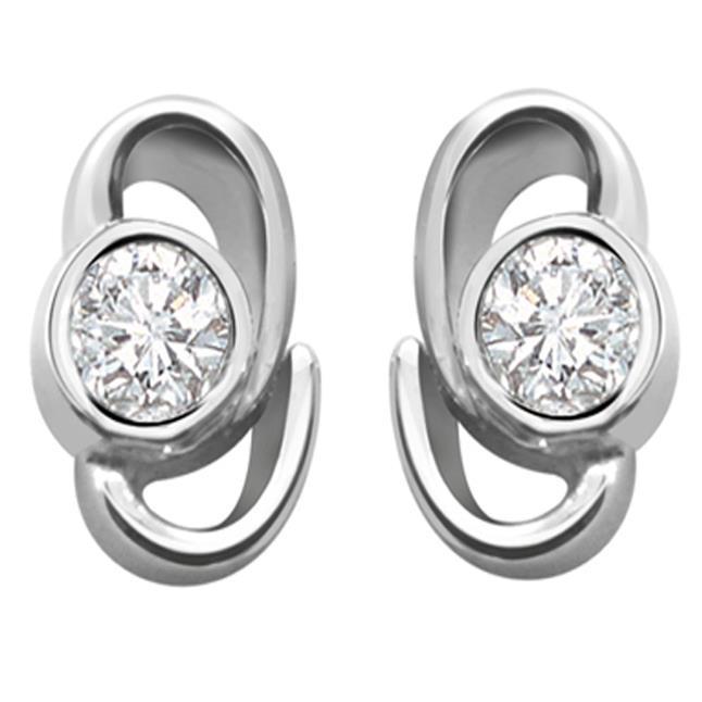 1,3 ct runder Echt Diamant Ohrstecker 14K Weißgold