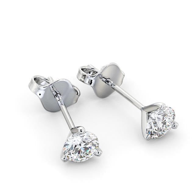 1,35 ct runder Echt Aus der Erde Abgebauter Natürlicher Diamant Ohrstecker für Damen