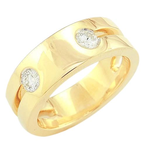 14K Gelbgold 1 ct Herren Natürliche Diamantring Schmuck Neu