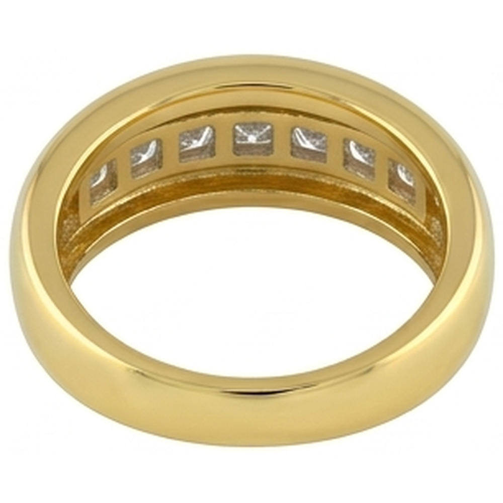 14K Gelbgold 2 Karat Prinzessin Schliff Echt Aus der Erde Abgebauter Natürlicher Diamant Herrenband Schmuck Neu