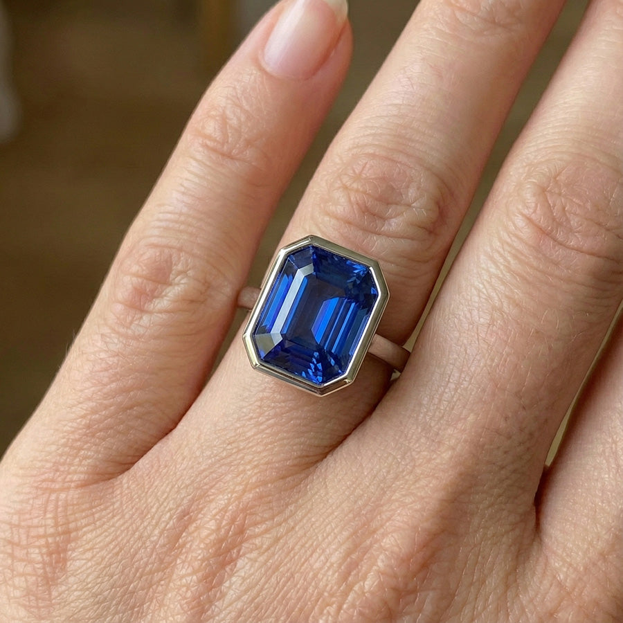 14K Gold 5 Karat Saphir-Verlobungsring