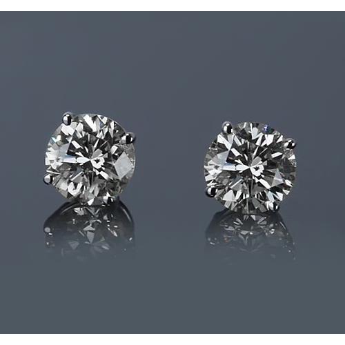 1.50 karat runder diamant weißgold 14k ohrstecker