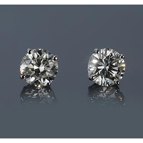1.50 karat runder diamant weißgold 14k ohrstecker