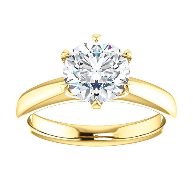 1,50 ct. Runder Natürliche Diamant Solitärring aus Brillant-Gelbgold
