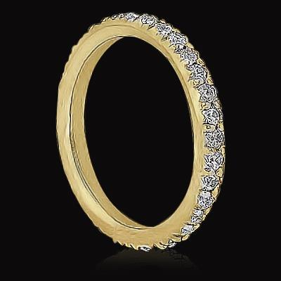 1,60 Karat Echt Diamant 14K Gelbgold Ewigkeitsband