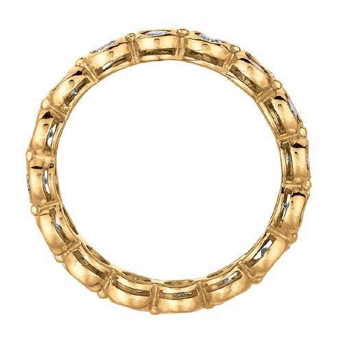 1,60 karat runde lünette mit diamant eternity band neu