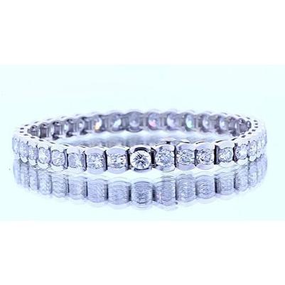 16.45 Karat Echt Runddiamant Tennisarmband Weißgold 14K