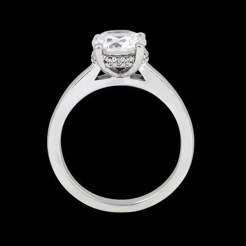 1,80 Karat Echt Aus der Erde Abgebauter Natürlicher Diamant-Verlobungsring mit Akzenten Gold