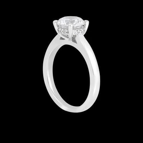 1,80 Karat Echt Aus der Erde Abgebauter Natürlicher Diamant-Verlobungsring mit Akzenten Gold