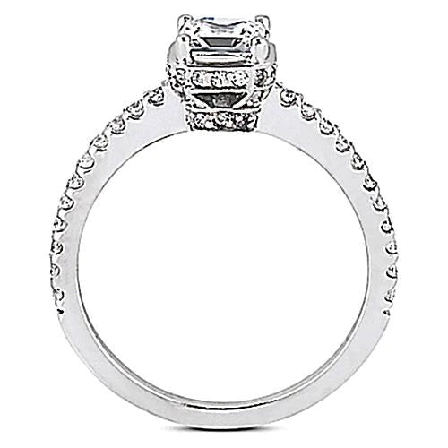 1,86 Karat Echt Aus der Erde Abgebauter Natürlicher Diamanten Gold Verlobungsring mit Akzenten