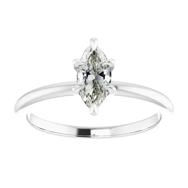 Diamant Solitär-Verlobungsring 1-Karat 14K Weißgold – Hauptansicht