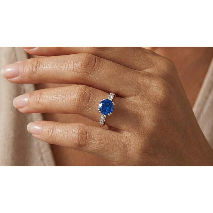 1 Carat blauer Saphir-Jubiläumsring