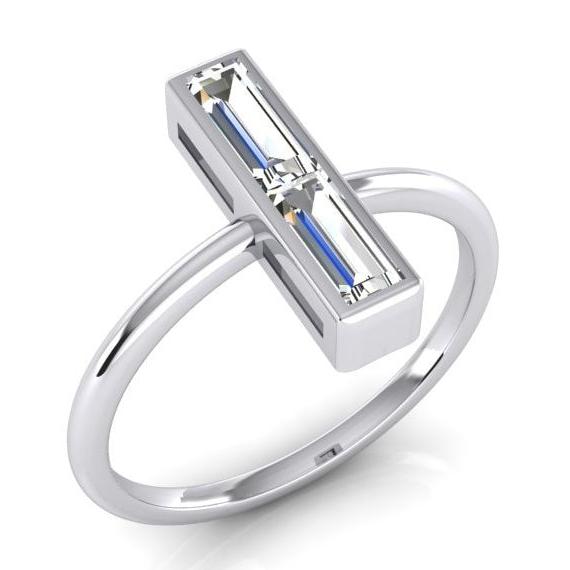 2 Karat runder Solitär-Diamantring in Weißgold