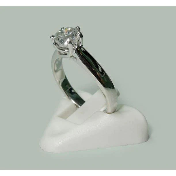 1.30 Karat Echt Aus der Erde Abgebauter Natürlicher Diamant Solitärring Weißgold 14K