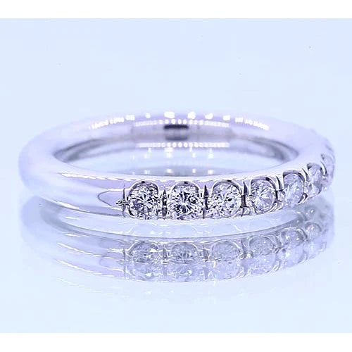 1.30 Karat Pave Setting Style Runder Echt Diamant Halbe Ewigkeit Band