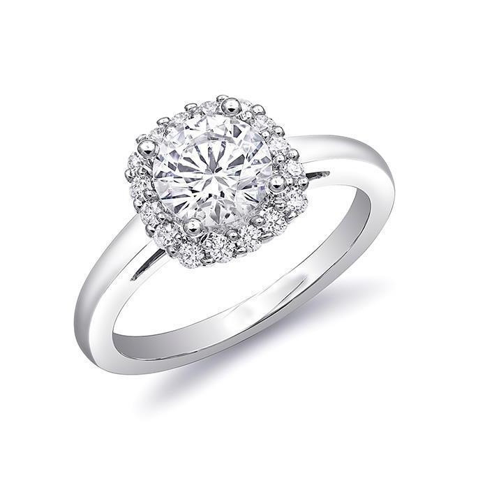1.50 Carat Echt DiamantEngagement Halo Ring 14K White Gold