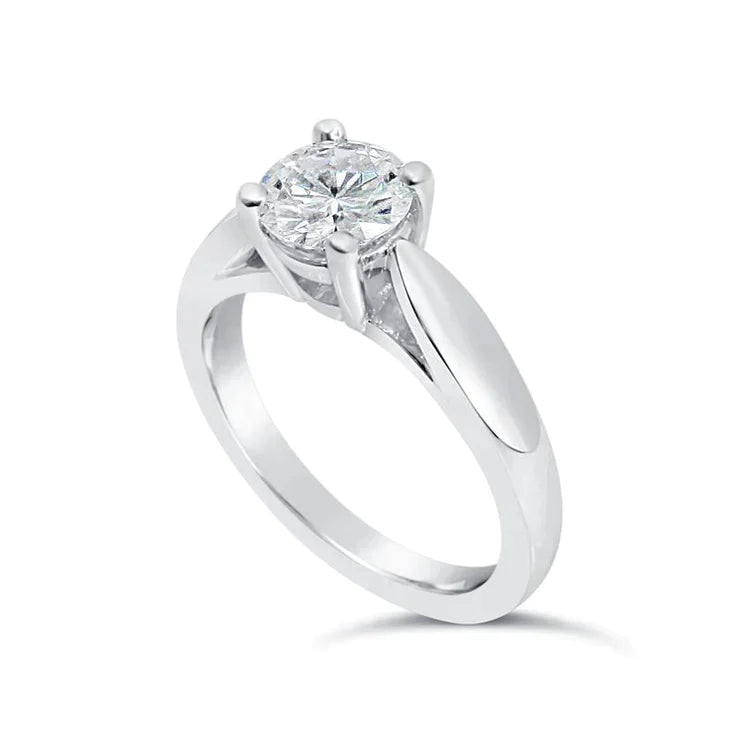 1.50 Karat Echt Aus der Erde Abgebauter Natürlicher Diamant-Hochzeits-Solitärring im Rundschliff