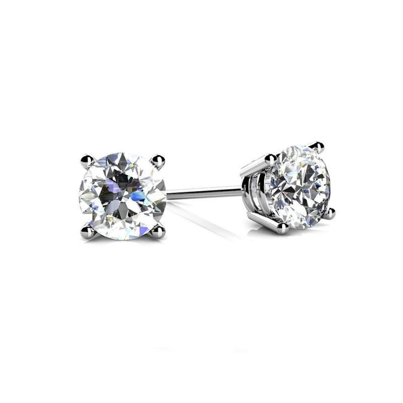 1.50 Karat Echt Aus der Erde Abgebauter Natürlicher Diamant Ohrstecker Weißgold 14K Damenschmuck