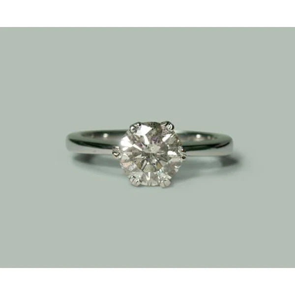 1.50 Karat Echt Diamantring Solitaire Rund Weißgold 14K Schmuck