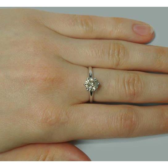 1.50 Karat Natürliche Diamant Solitär-Verlobungsring mit Rundschliff