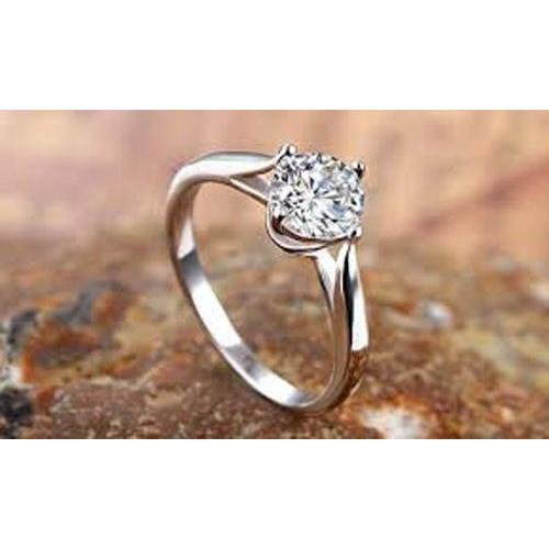 1.50 Karat Solitär-Echt-Diamant-Verlobungsring Weißgold 14K