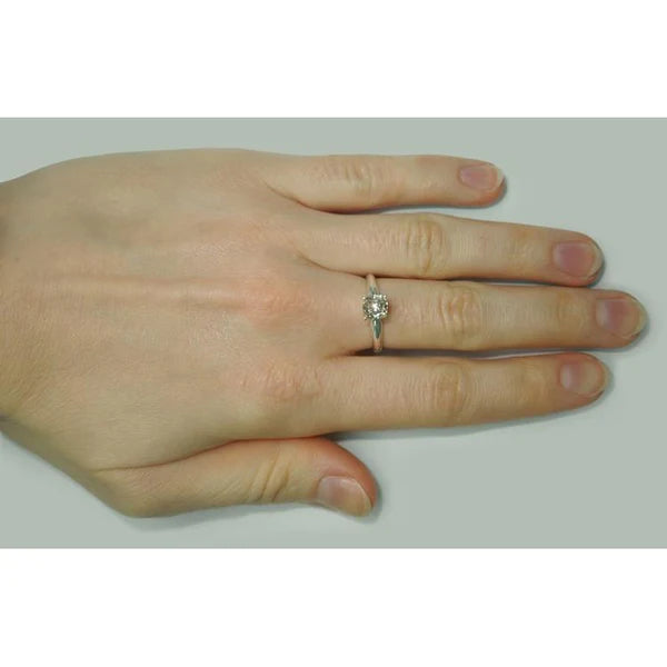 1.50 Karat Strahlender Echt Diamant Solitär-Verlobungsring Weißgold 14K