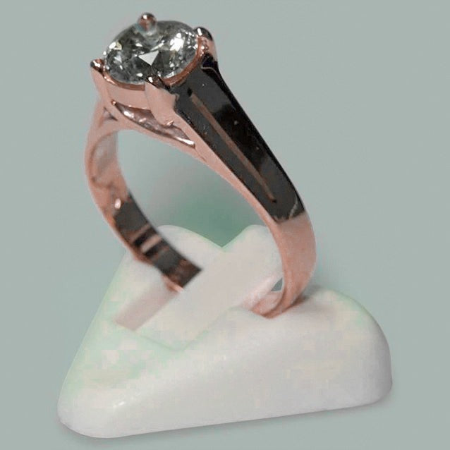 1.50 Karat runder Brillant-Echt Diamant-Solitärring Roségold