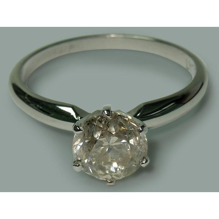 1.50 Karat runder Echt Diamant Solitär-Verlobungsring Schmuck