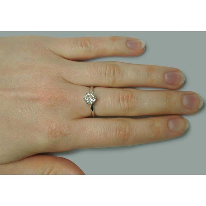1.50 Karat runder Echt Diamant Solitär-Verlobungsring Schmuck
