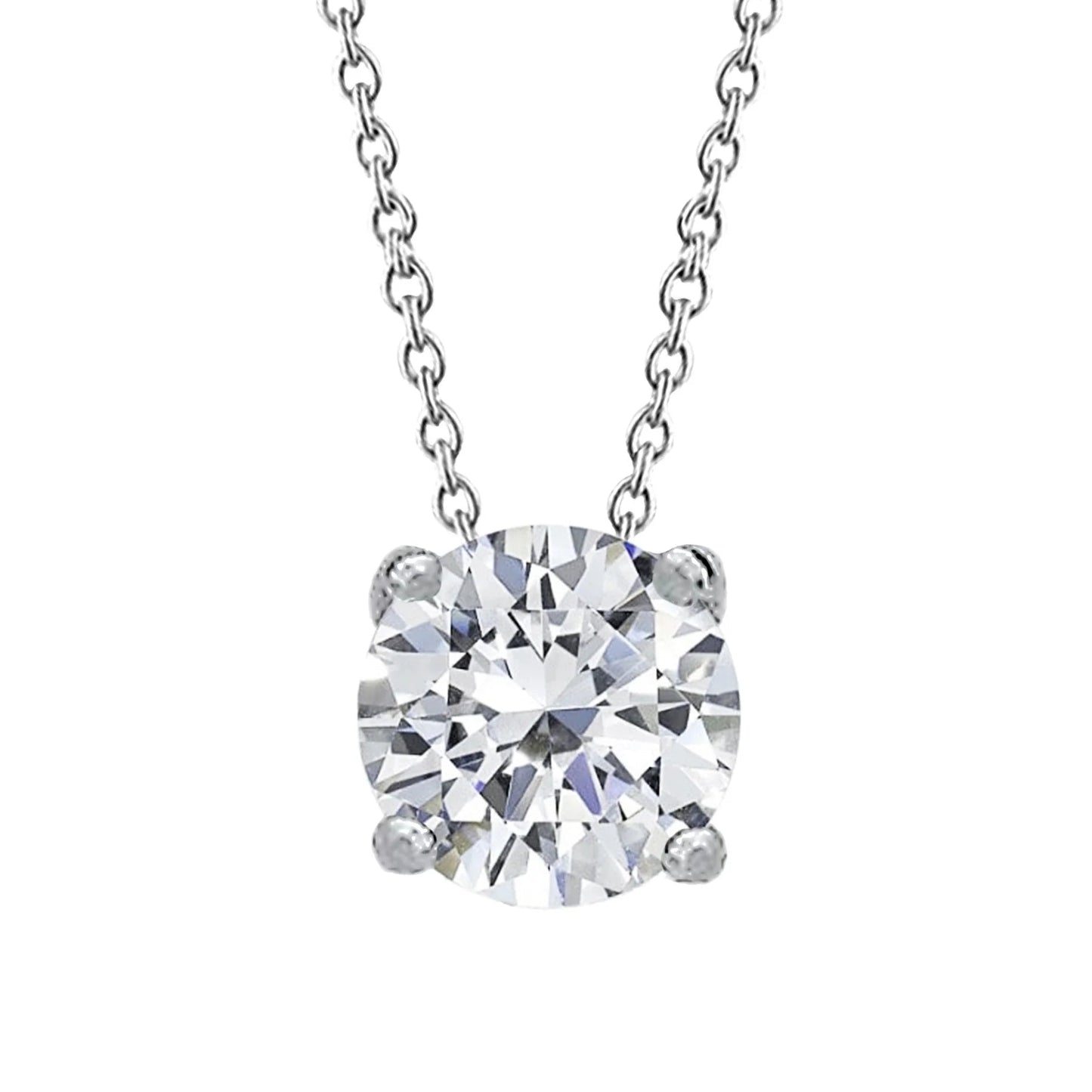 1.50 ct. Natürliche Diamantschmuck Halskette Anhänger Weißgold
