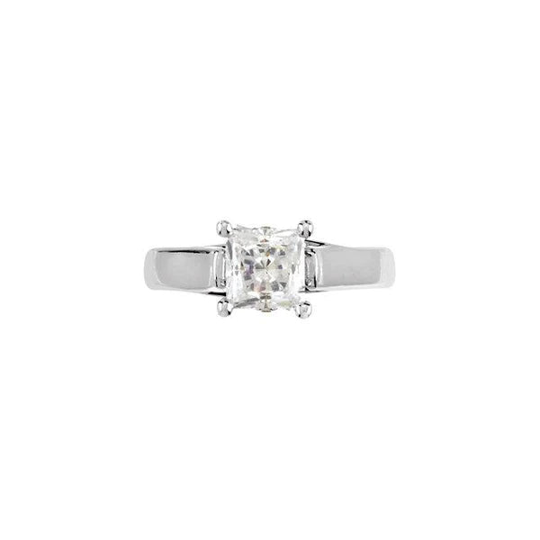 1.55 Karat Solitärring in Krappenfassung mit Prinzessinnen Echt diamant