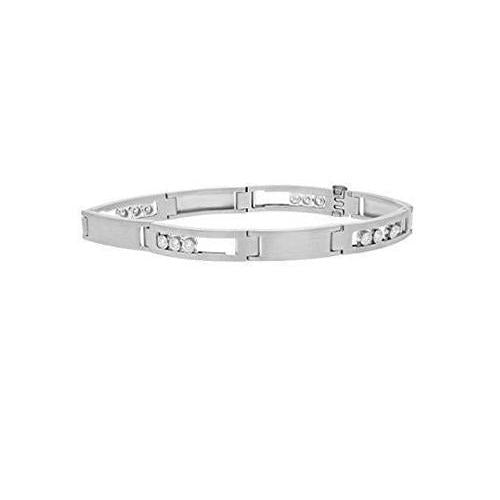 1.75 Karat Rundschliff Echt Diamant Herren Armband Weißgold 14K