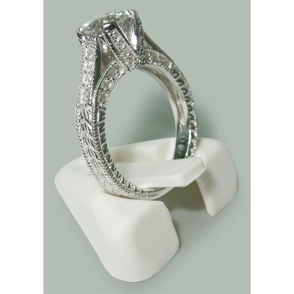 1.75 ct Solitärring mit runden Natürliche Diamanten aus Weißgold mit Akzenten