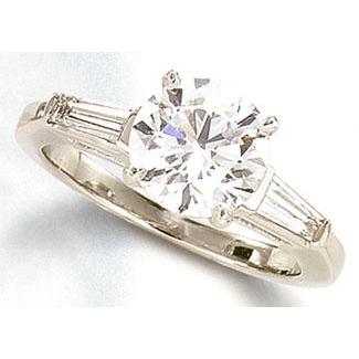 1.85 Karat Drei-Stein-Natürliche Diamant-Verlobungs-Jubiläumsring Schmuck Neu