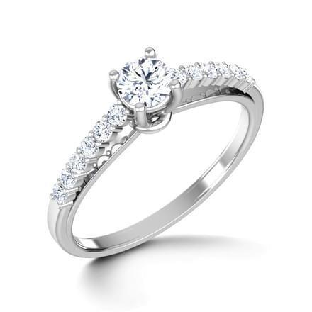 echter round diamant 1.85Karat ring Vorderansicht